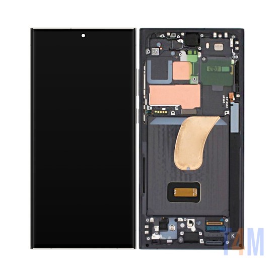 Touch+Display Com Frame Samsung Galaxy S23 Ultra 5g/S918 6,8" Service Pack (GH82-30465E/30466E) Grafite Cinza
